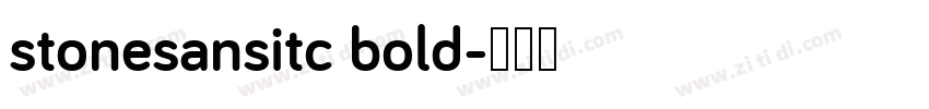 stonesansitc bold字体转换
